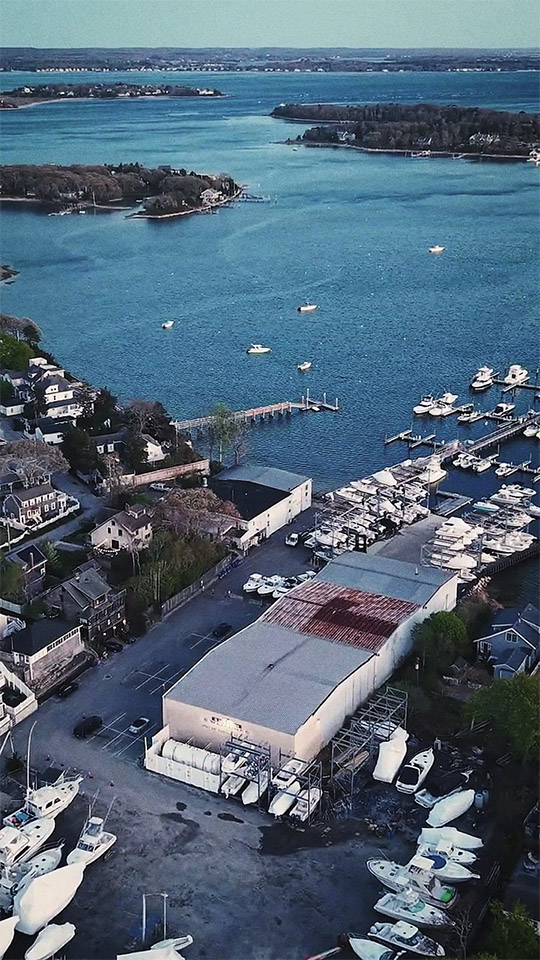 Poster frame of the reel: Onset Bay, Wareham, from above